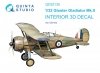 Quinta Studio QD32135 Gloster Gladiator Mk II 3D-Printed & coloured Interior on decal paper (ICM) 1/32